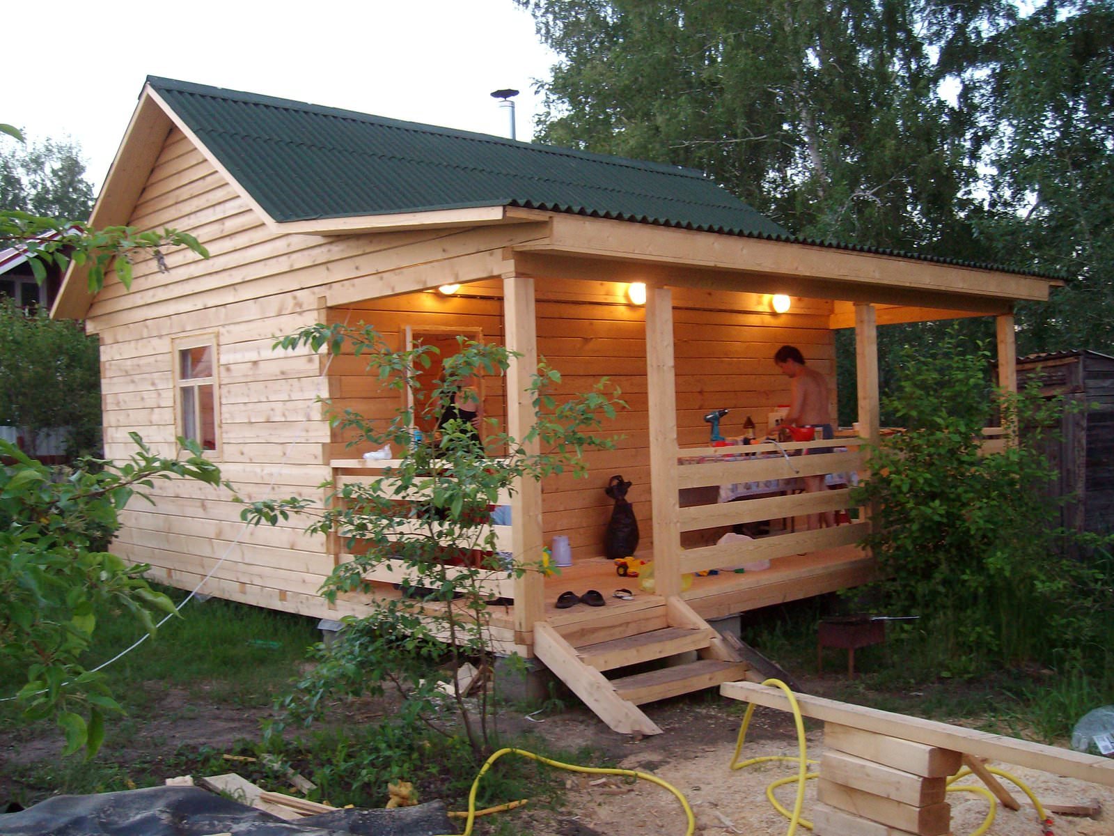 Баня с верандой