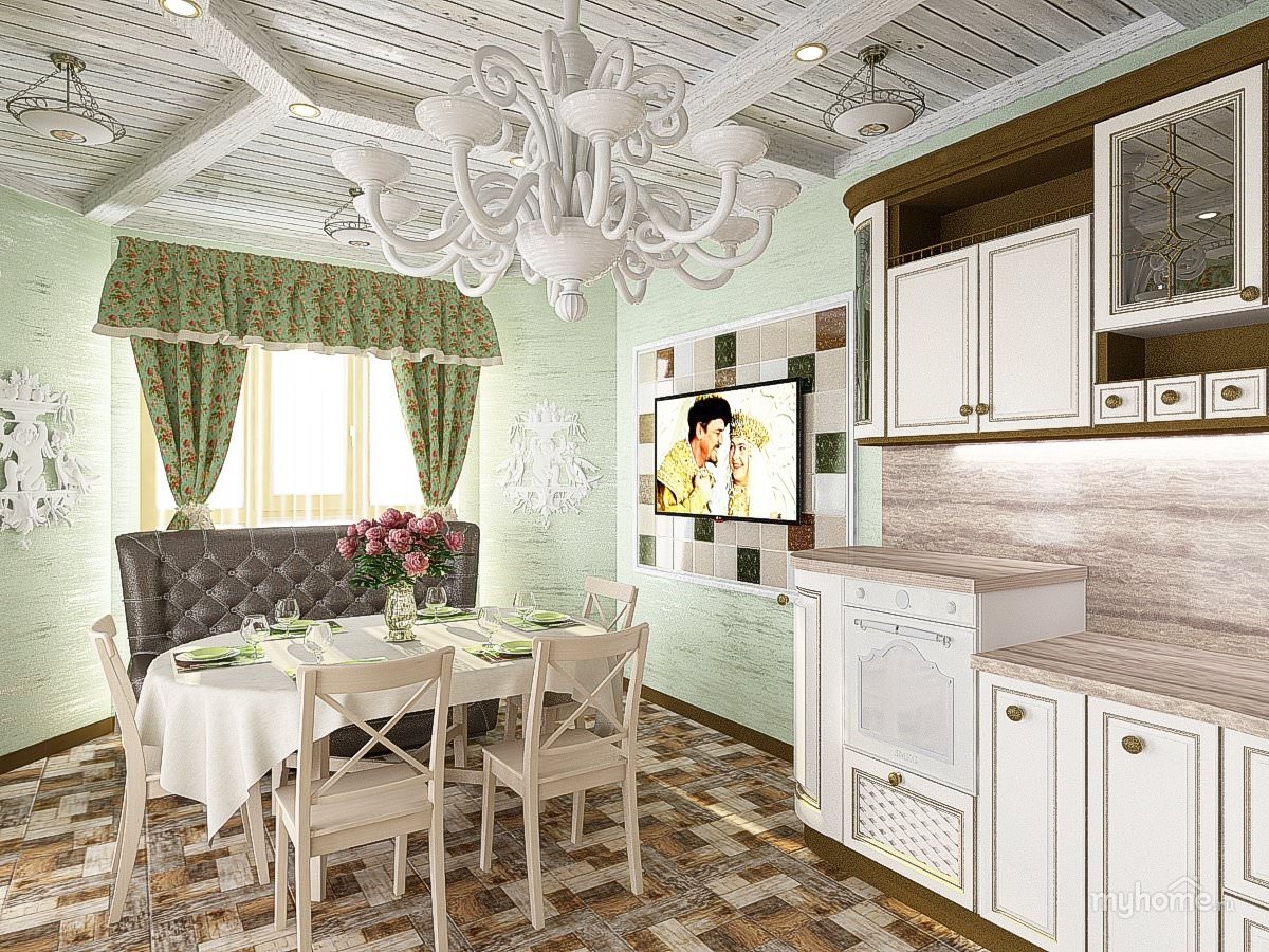 Дачная кухня в стиле прованс