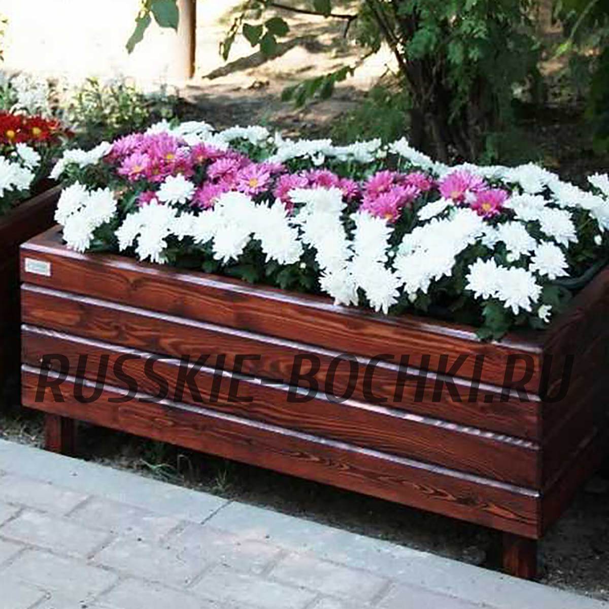 Деревянные клумбы для цветов