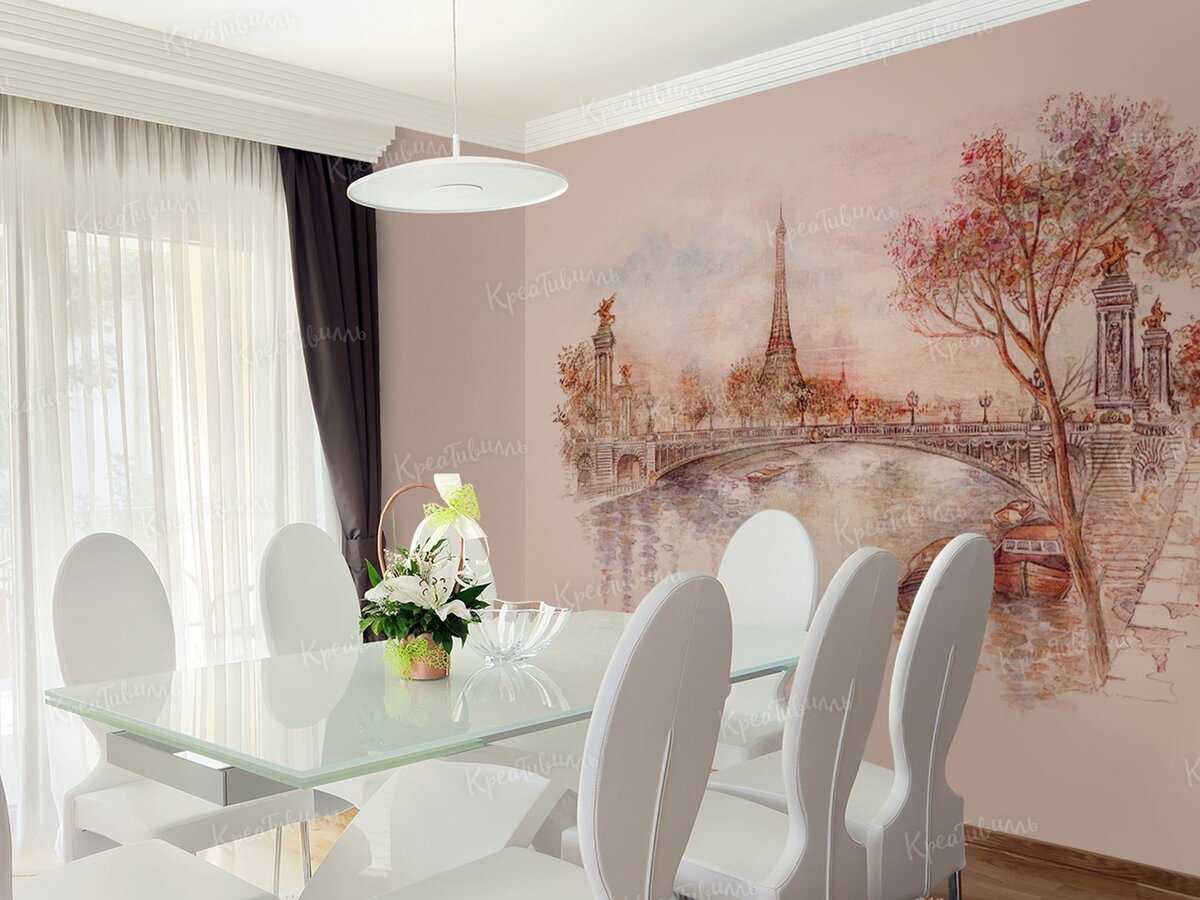 Фотообои в интерьере кухни