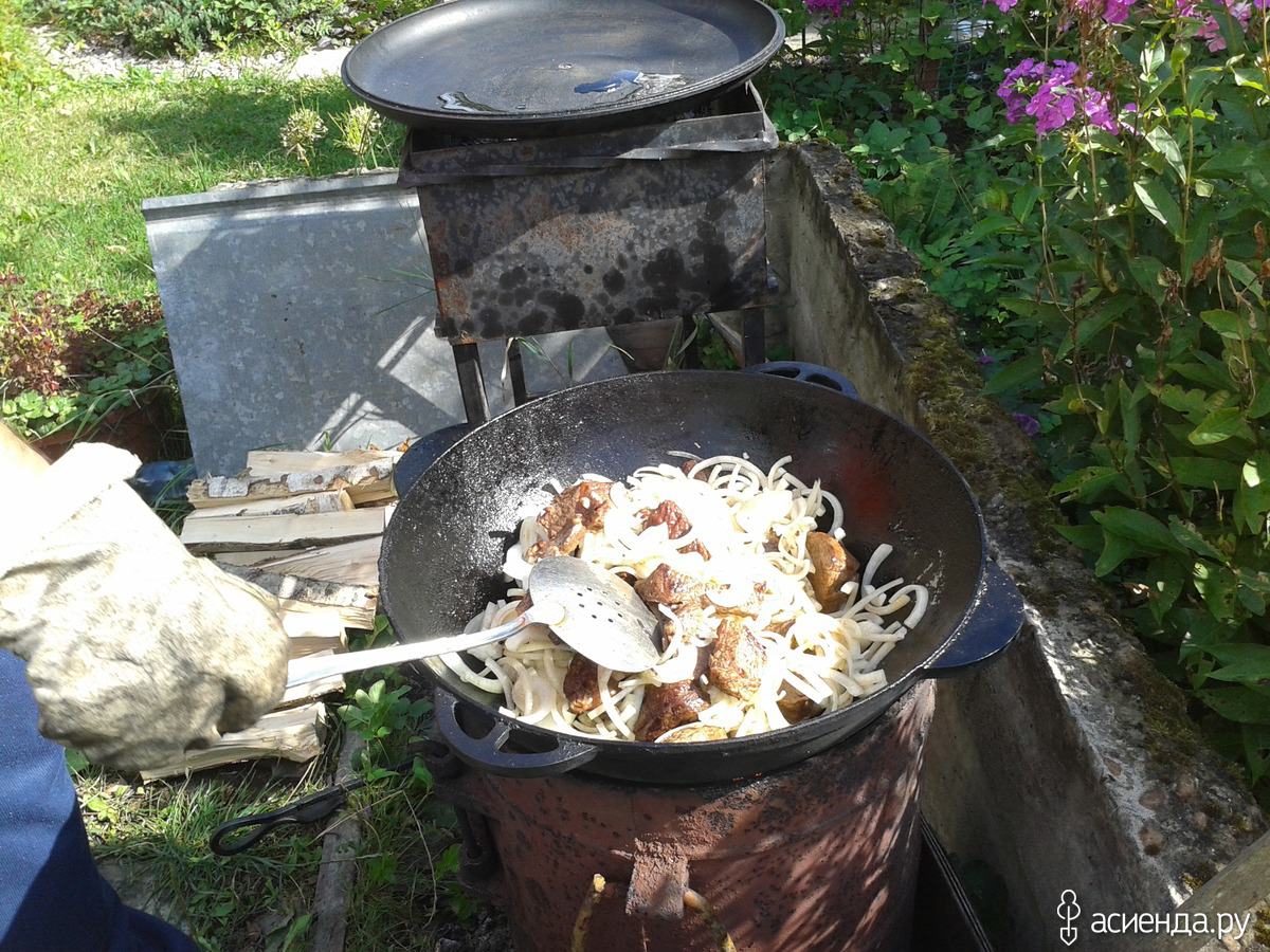 Казан на даче