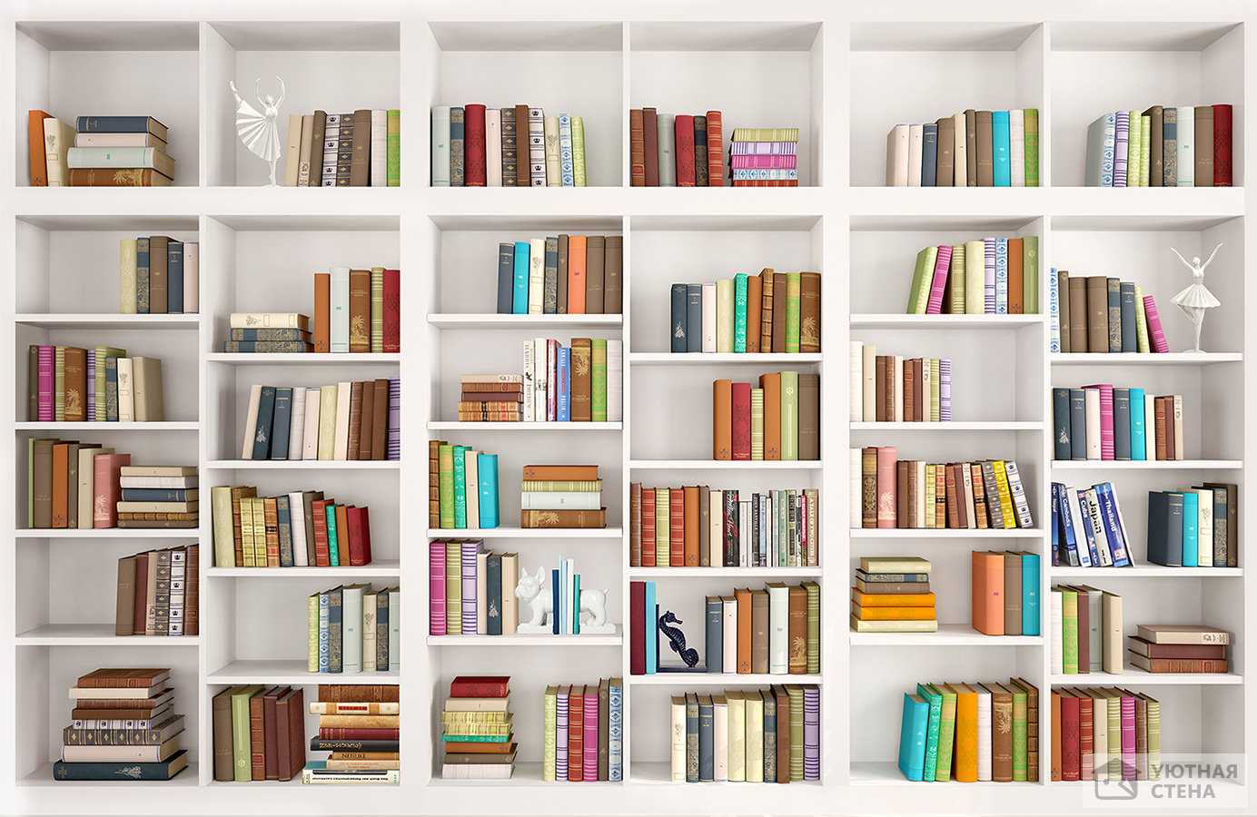 Книжный стеллаж во всю стену