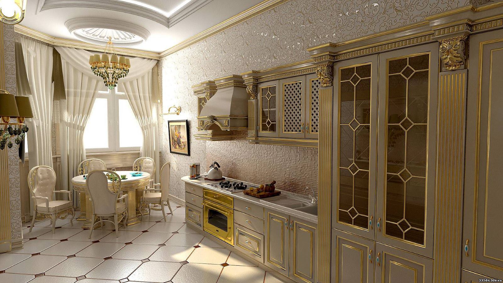 Кухня в королевском стиле