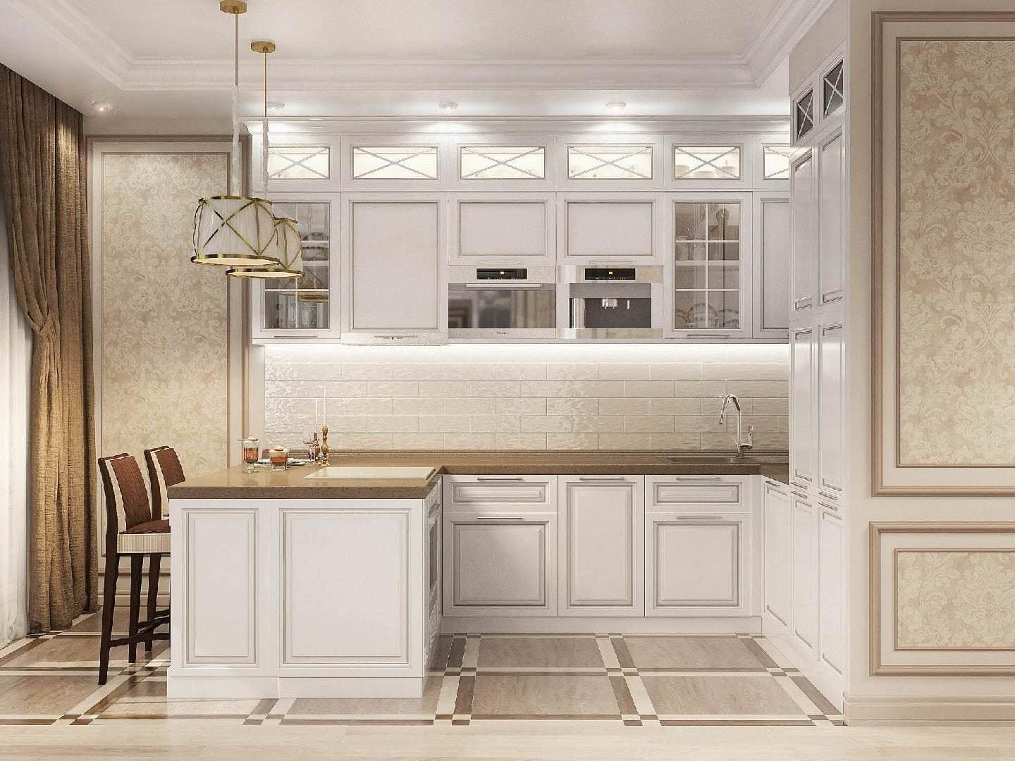 Маленькая кухня неоклассика
