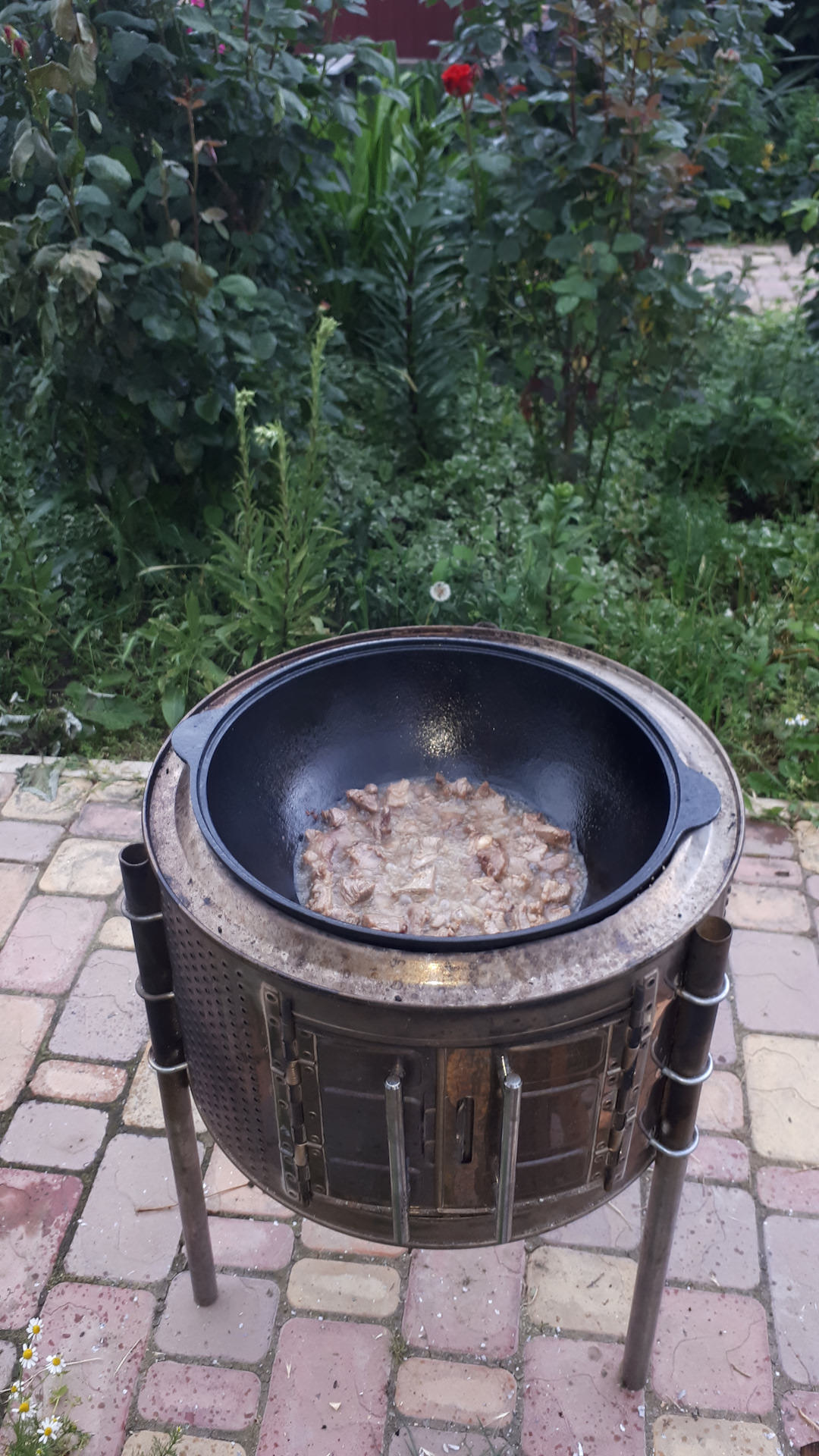 Мангал из барабана стиральной машины
