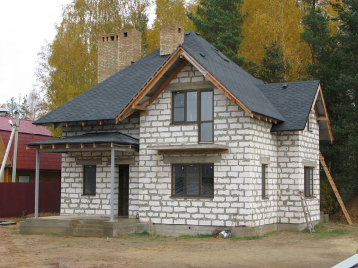 Небольшие дома из газобетона