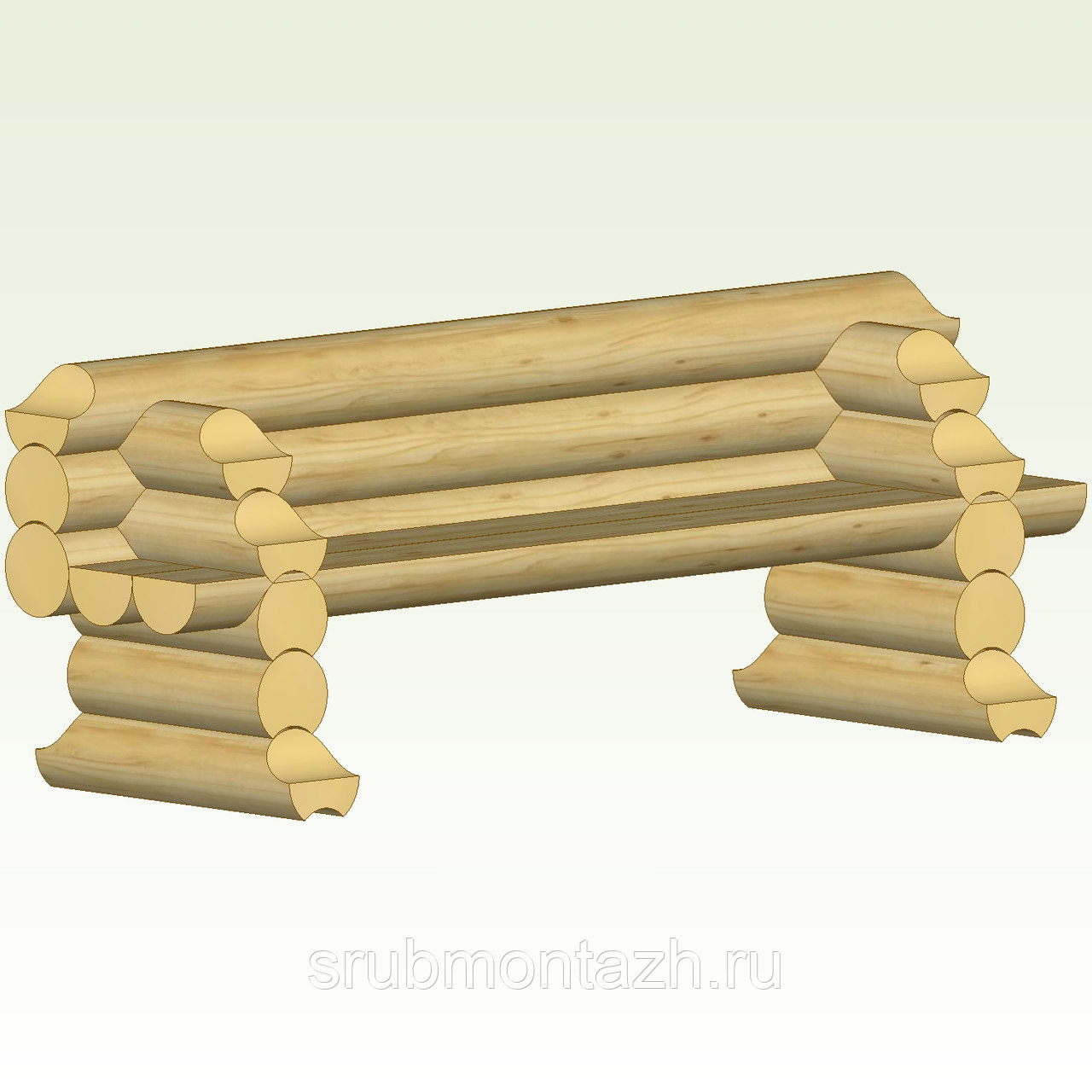 Скамейка из бревна