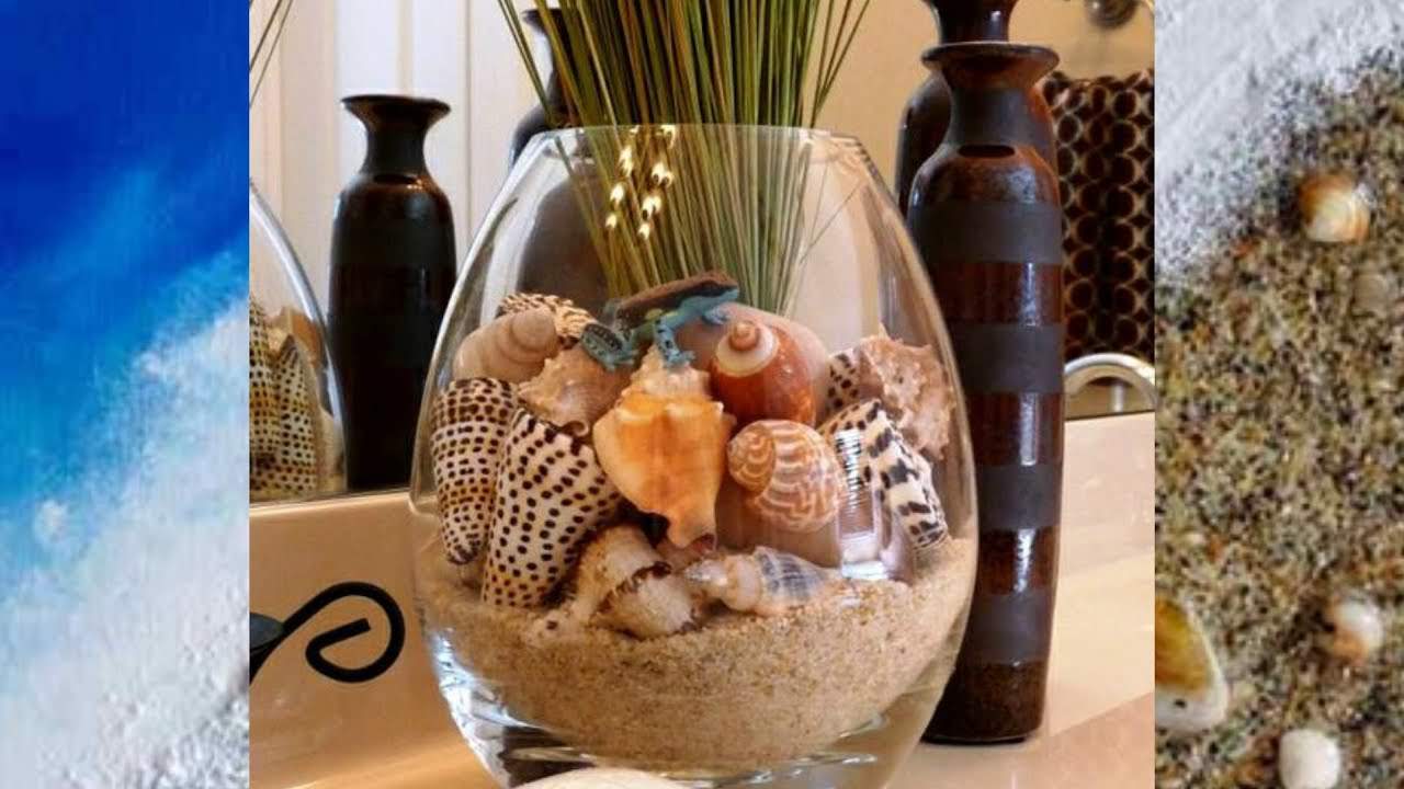 Ваза с ракушками в интерьере