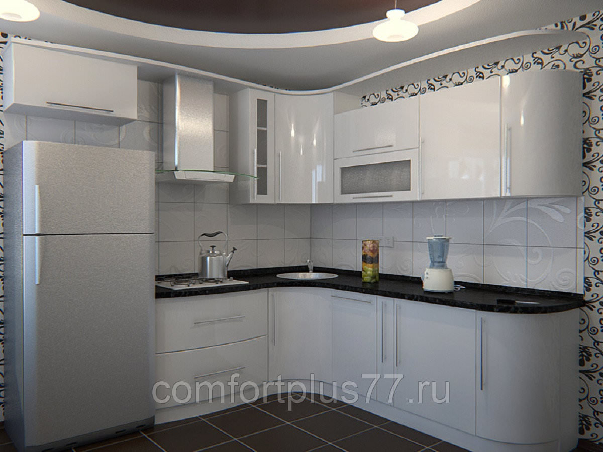Закругленная кухня угловая